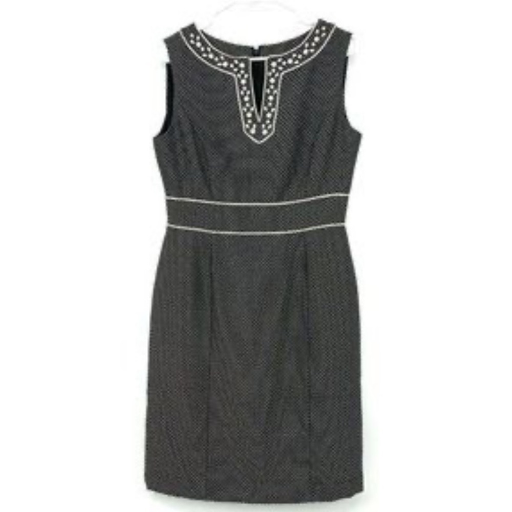 [Tahari ASL] sleeveless embellished dress